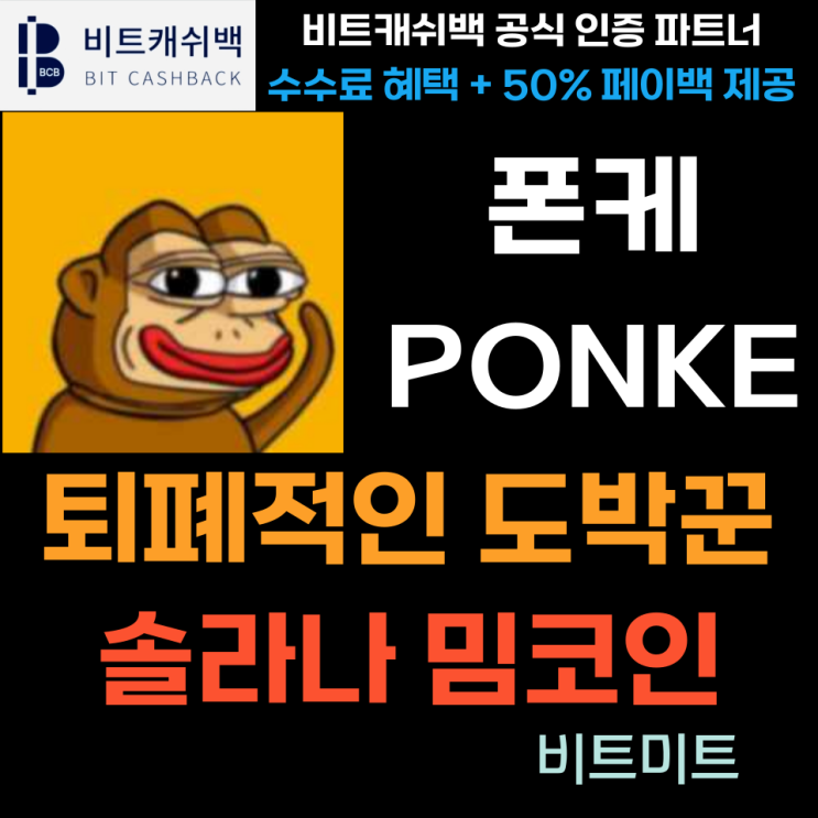  폰케 (PONKE) 코인 바이비트 상장 솔라나 기반 밈코인 소개 및 전망