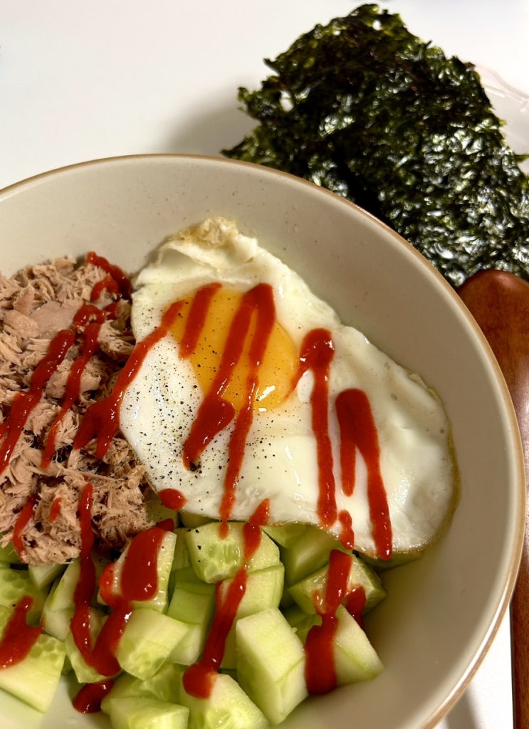  오이참치비빔밥 | 레시피 | 건강 | 다이어트 | 가벼운 한끼 | 점심 | 식단 | 오이요리 | 간단한 | 맛있는 | 다이어트음식