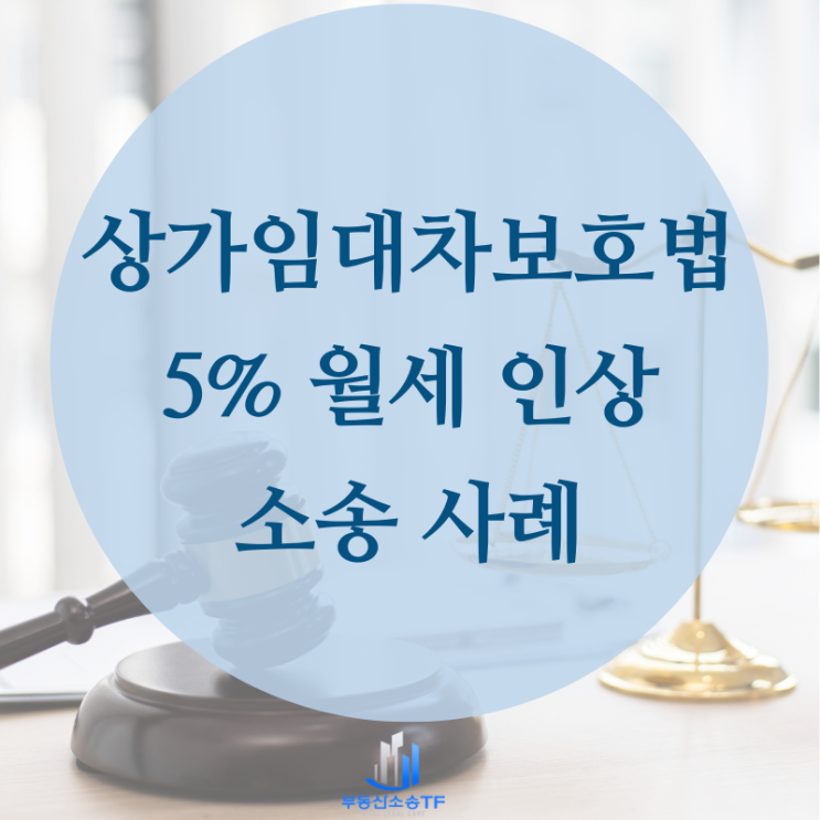  상가임대차보호법 5% 월세 인상 소송 사례
