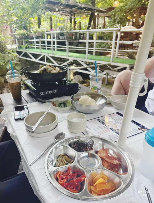  팔공산 맛집 개울가식당 닭백숙 닭볶음탕 후기