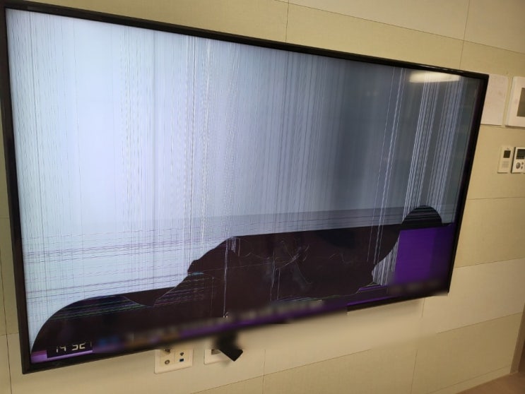  TV 화면 깨짐 LG 65인치 패널 교체 서울 서대문 출장 수리