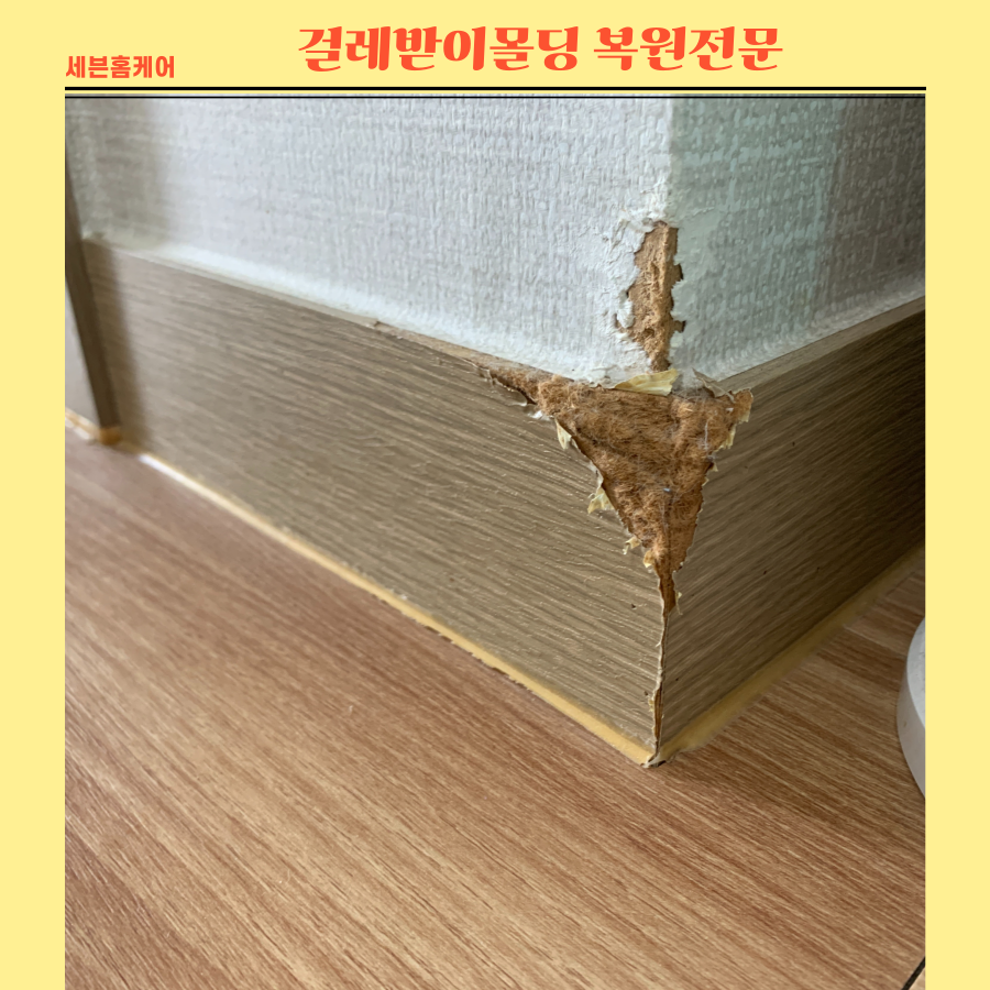 반려견이물어뜯은 걸레받이몰딩 복원하기