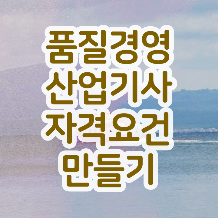  품질경영산업기사 필기 품질경영산업기사 시험응시조건 인강으로 단기간에 끝낸 비법