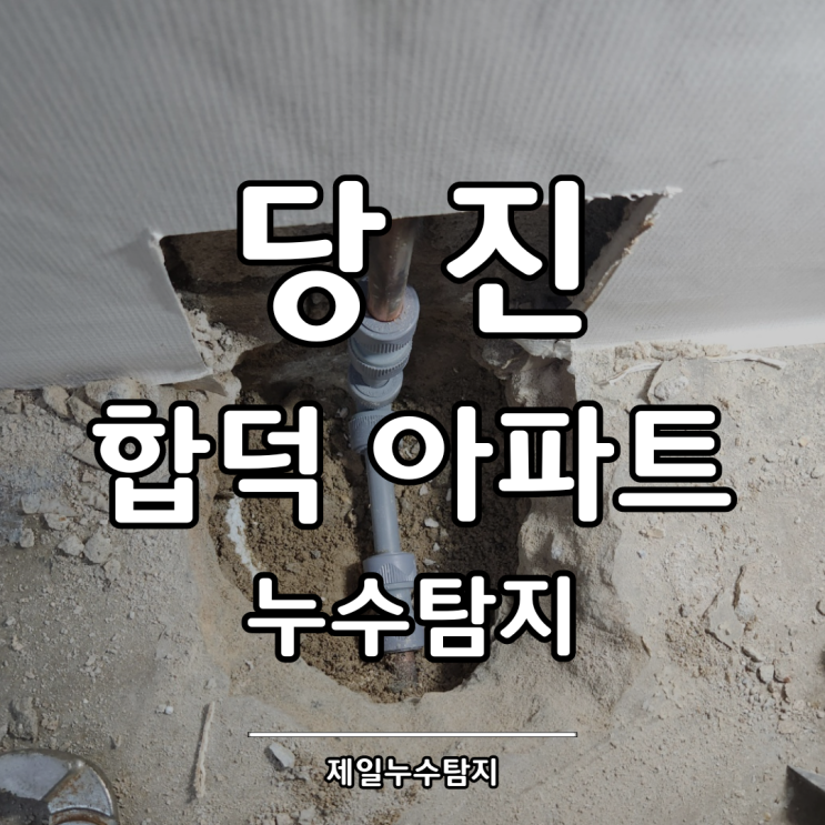  당진누수탐지 합덕 아파트 냉수배관 누수해결후기