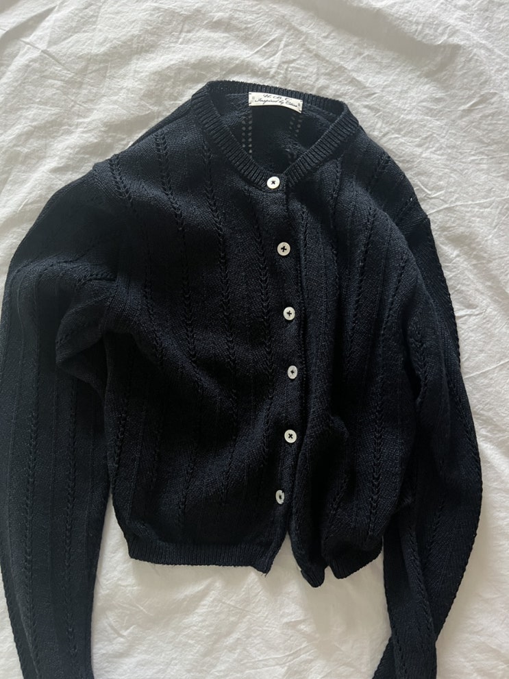  URBANIC30 얼바닉30 스카시 펀칭 가디건 리뷰(Skashi Punching Cardigan - Navy, 여름 가디건 추천)