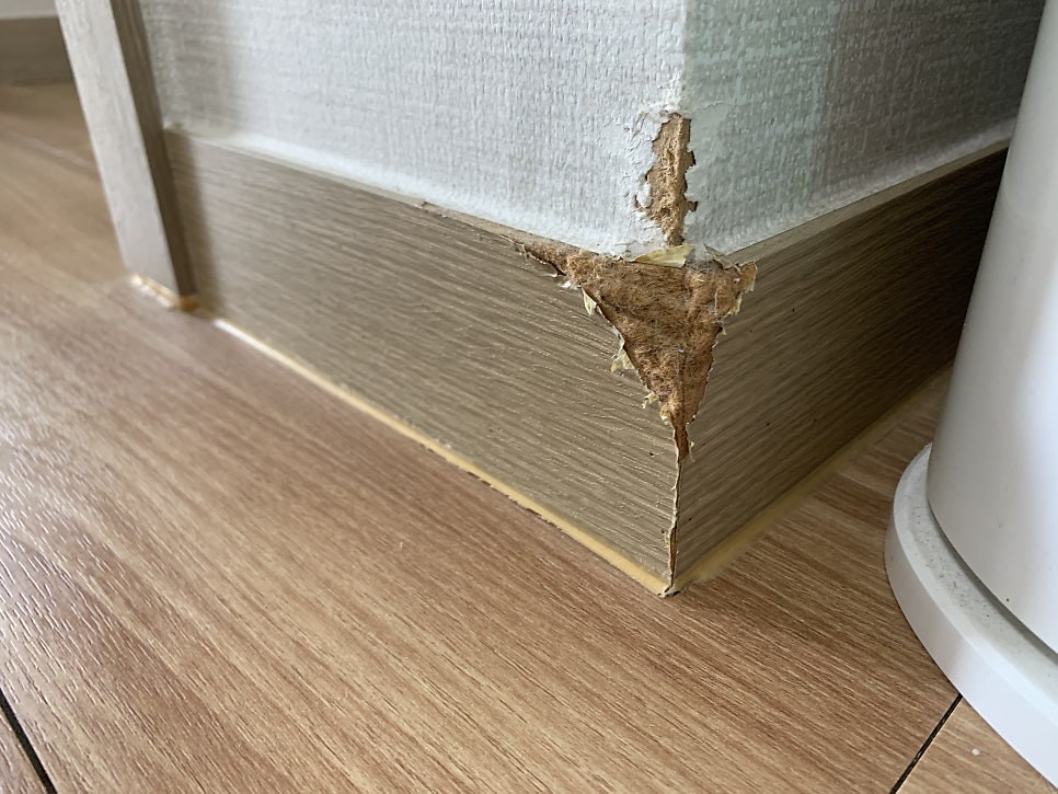 반려견이물어뜯은 걸레받이몰딩 복원하기