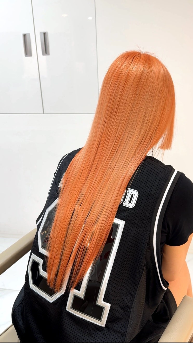  애쉬염색만 해서 지겹다면? 상큼하게 쨍한 오렌지컬러로 염색하기 ! (탠저린,브릭,빈티지,코랄) 교대역미용실