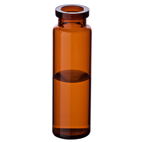  [유리초자] 20 ml 엠버 크림프 바이알 (평바닥) 20 ml Amber Crimp Vial (Flat Base)