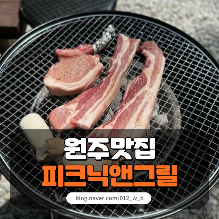  [원주 맛집 피크닉앤그릴] 원주 캠핑 식당에서 고기, 계곡 함께 즐기기