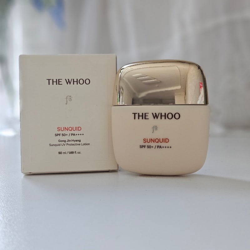 쿨링, 안티에이징, 보습을 하나로 끝내는 선케어 제품, 더후 공진향 진해윤 선퀴드 50mL