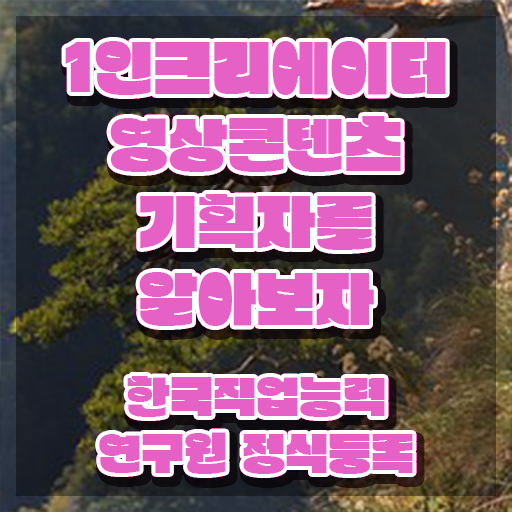  1인크리에이터영상콘텐츠기획자 응시자격 , 1인크리에이터영상콘텐츠기획자 자격증 온라인으로 준비한 방법 알아보기