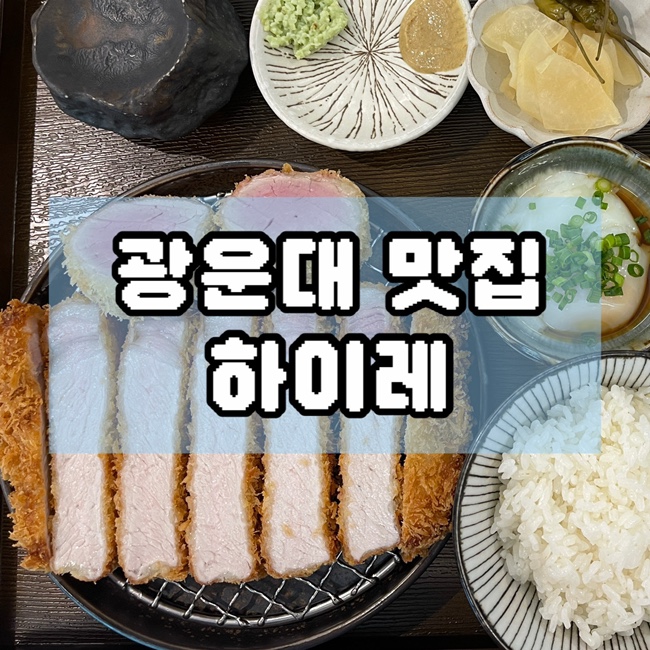  광운대 맛집 하이레 점심 추천 돈가츠 맛있게 먹는 방법