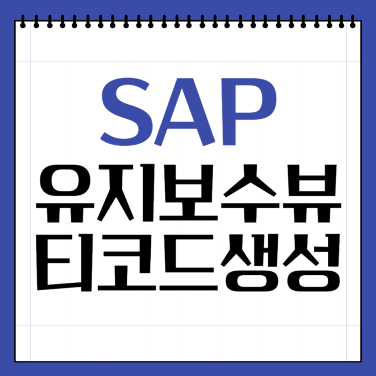  SAP 유지보수뷰 티코드 TCODE 생성하기
