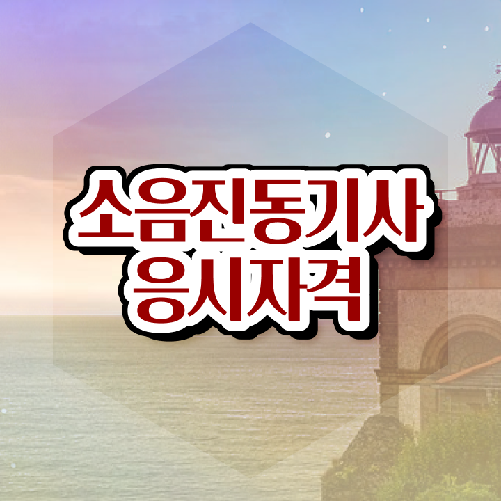  소음진동기사 응시조건 인강만 듣고 4달 안에 끝낸 비법