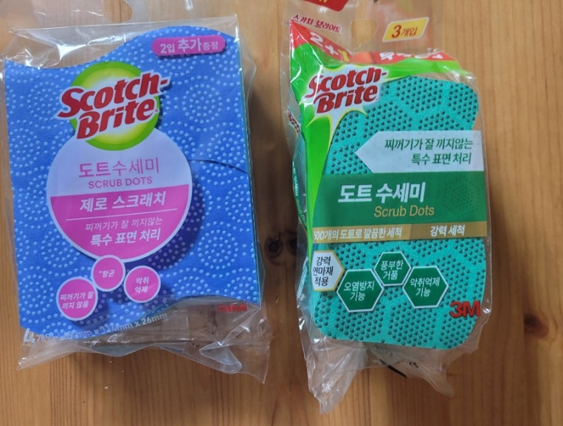 새로나온 3M 스카치브라이트 도트수세미 사용후기