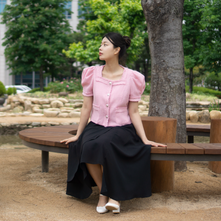  30대 여자 쇼핑몰 라이룸 봄 여름 트위드 자켓 착용 후기