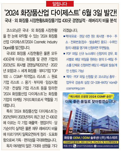  화장품 산업 통계자료 검색