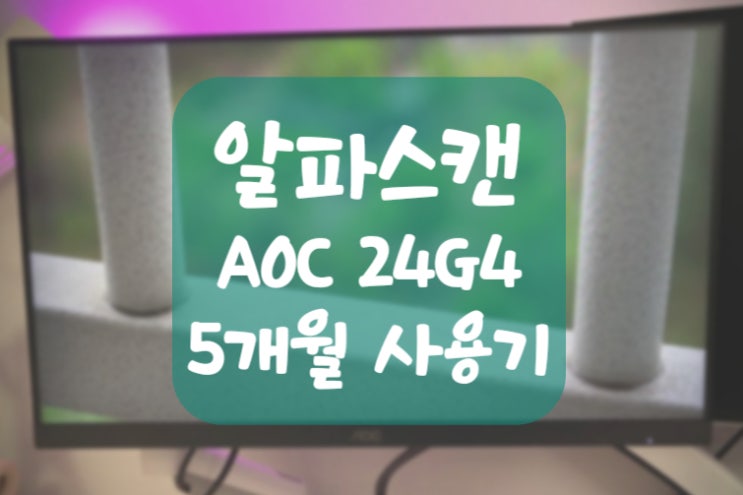  알파스캔 AOC 24G4 내돈내산 5개월 롱텀 사용후기