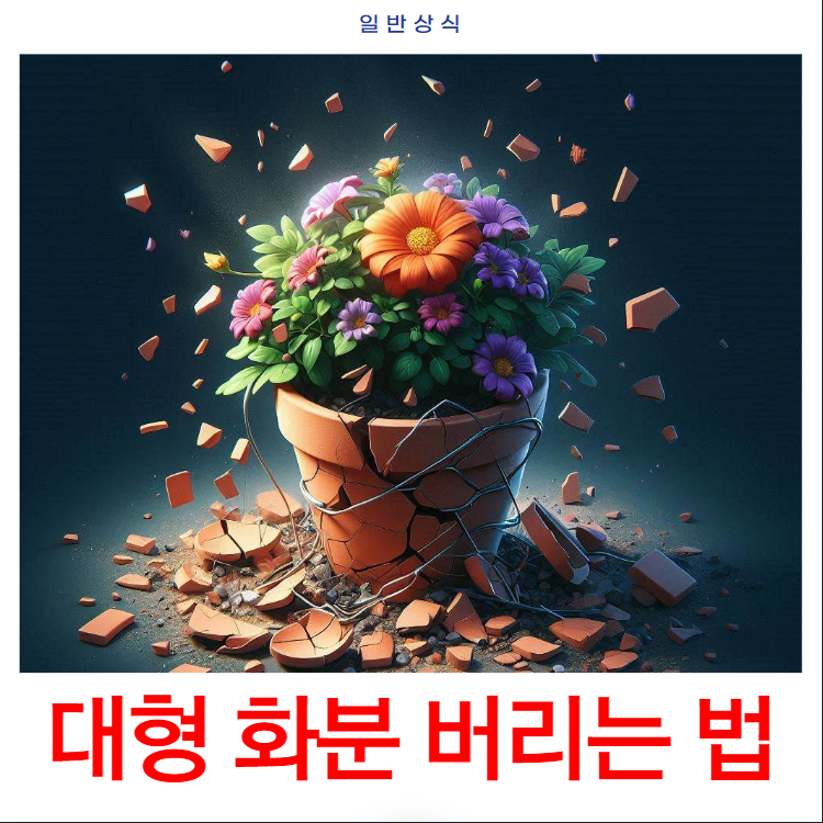 대형화분 버리는법을 알아봤어요