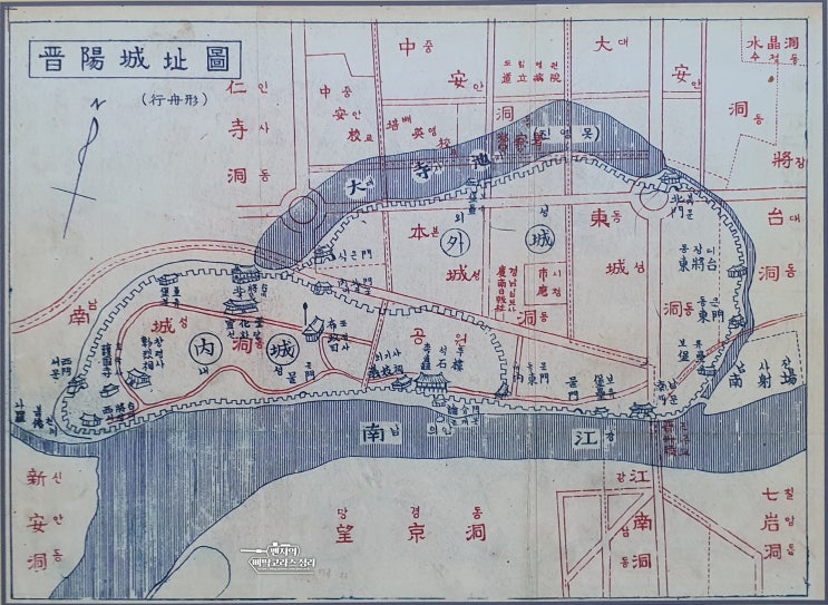  1955년 진양성지도