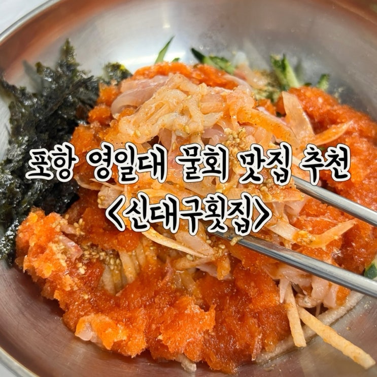  포항 영일대 신대구횟집 현지인 추천 시원한 물회 맛집