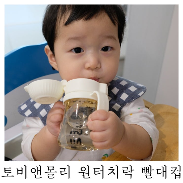  [육아템리뷰]토비앤몰리 PPSU 돗바니 원터치락 빨대컵 180ml 후기