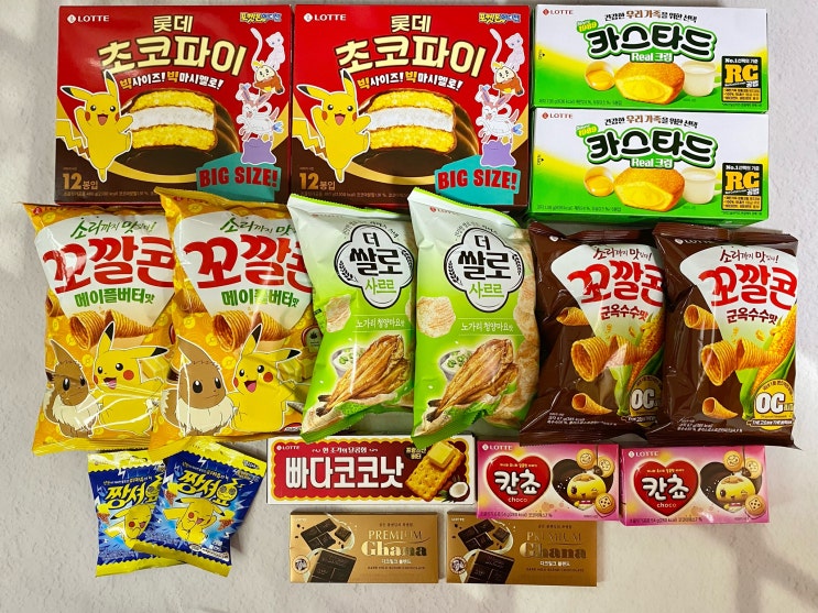  롯데 5월 월간과자_포켓몬 에디션 더쌀로 사르르 노가리 청양마요