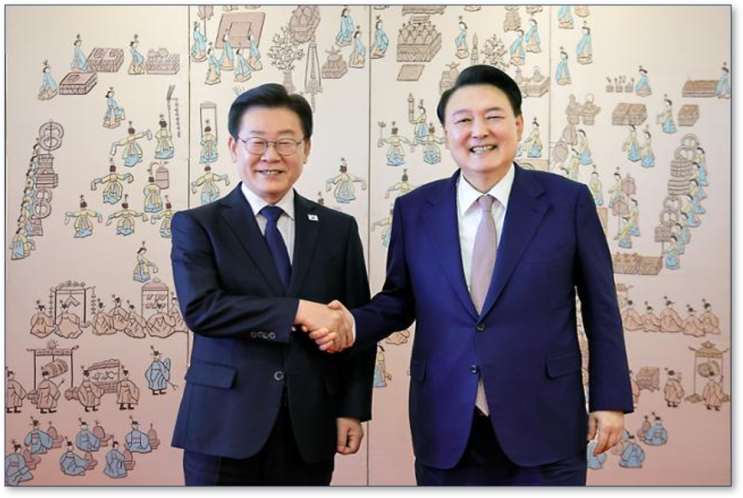 민주당의 <b>연금개혁</b> 관련 여야 영수회담 제안 <b>대통령실</b> 거부