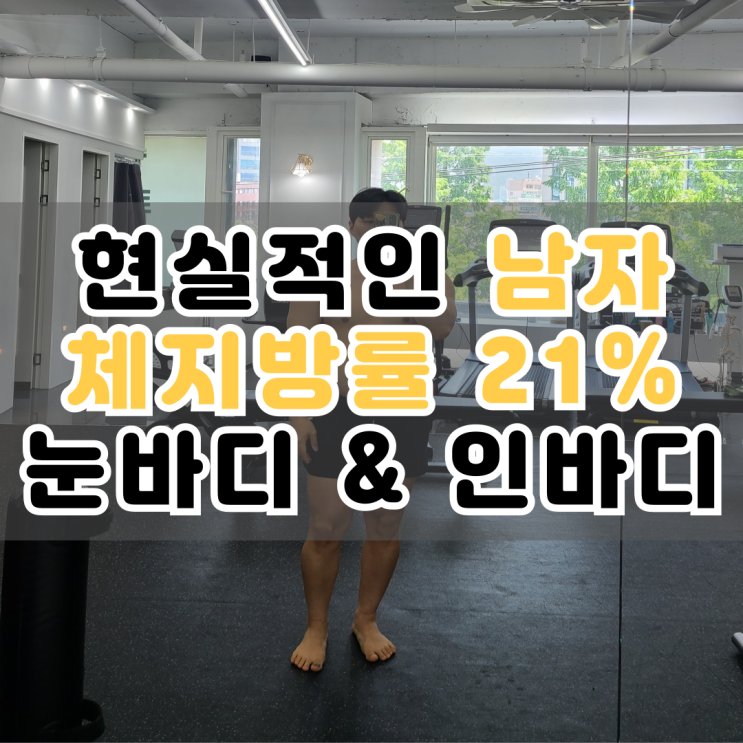  현실적인 체지방률 21% 남자 몸매 눈바디기록