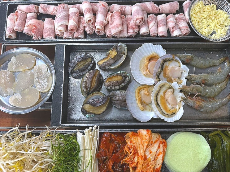  용인 처인구 김량장동맛집 해물삼합구이 2인세트 찐후기 해물상회 용인처인점