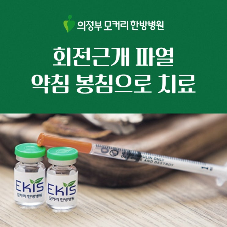  양주의정부한방병원 회전근개파열 약침 봉침 치료