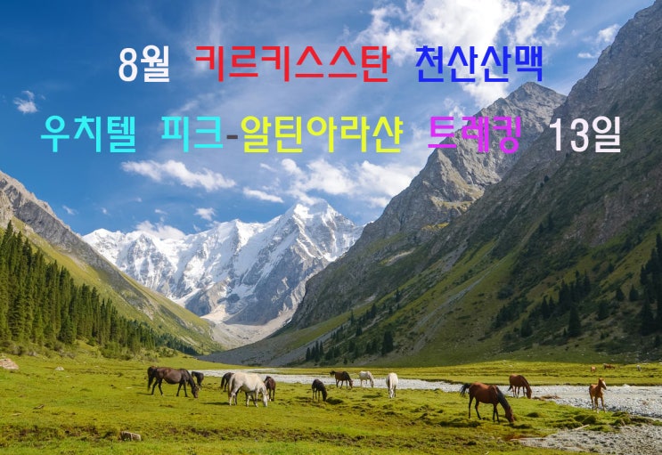  8월 키르키스스탄 천산산맥 우치텔봉+알틴아라샨 트레킹 13일