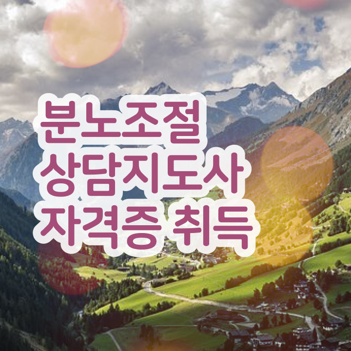  1급분노조절상담사전문교육 온라인 교육으로 분노조절상담지도사 합격한 팁