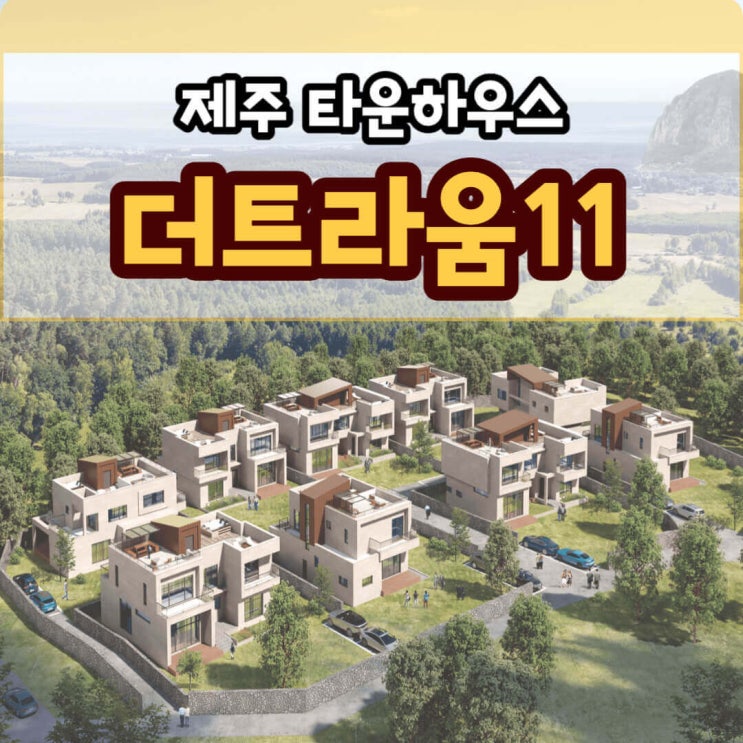  제주 안덕면 덕수리 타운하우스 더 트라움 11 할인분양 중