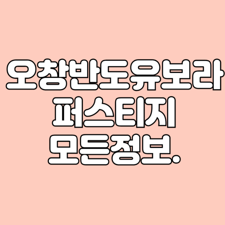  2024년 5월 충북 청주 입주 예정 아파트 오창반도유보라퍼스티지 학군 시세 평면도 면적타입