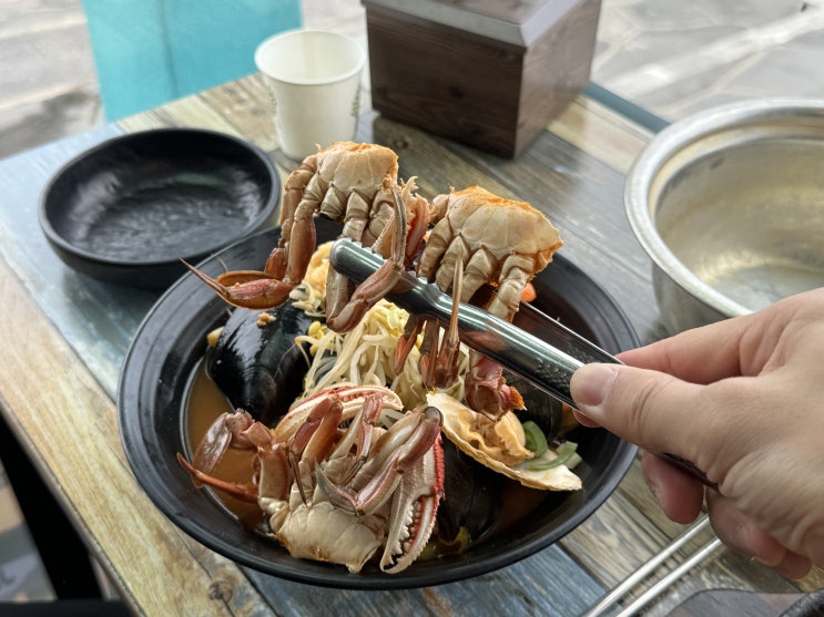  제주공항 근처 맛집 마루해물라면 제주공항점! 제주황게해물라면, 제주 삼겹 쌀국수 철판볶음면 후기