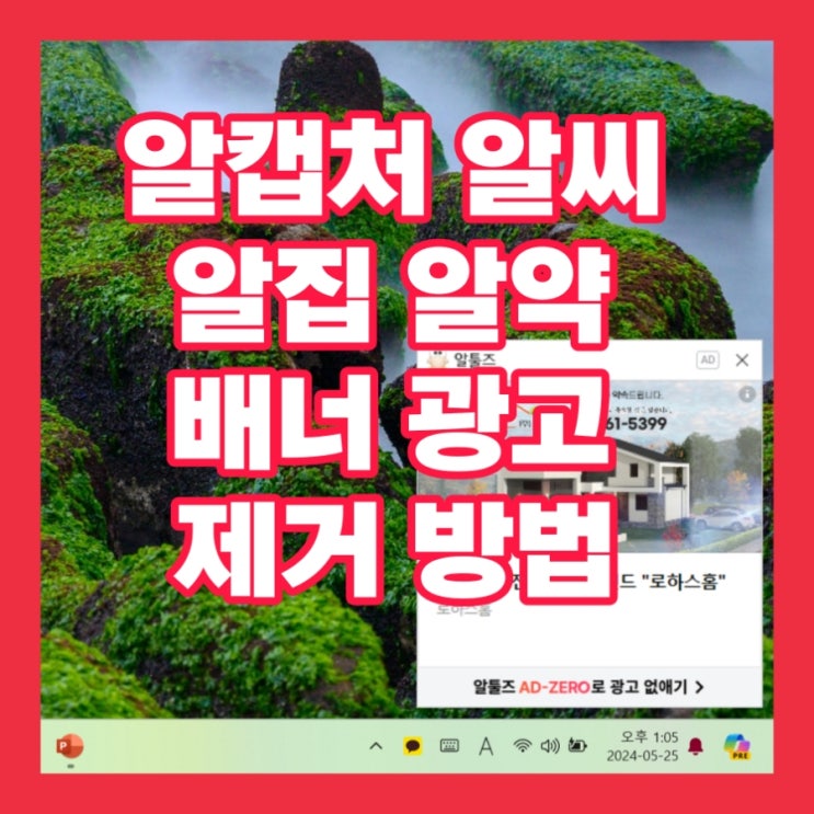  알캡처 알씨 알집 알약 배너 광고 제거 하는 방법