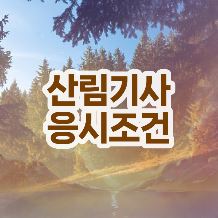  산림기사 접수 산림기사 자격요건 인강으로 5달만에 끝낸 전략