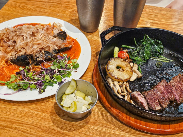  청량리 롯데백화점 맛집 가성비 좋은 팬스테이크키친