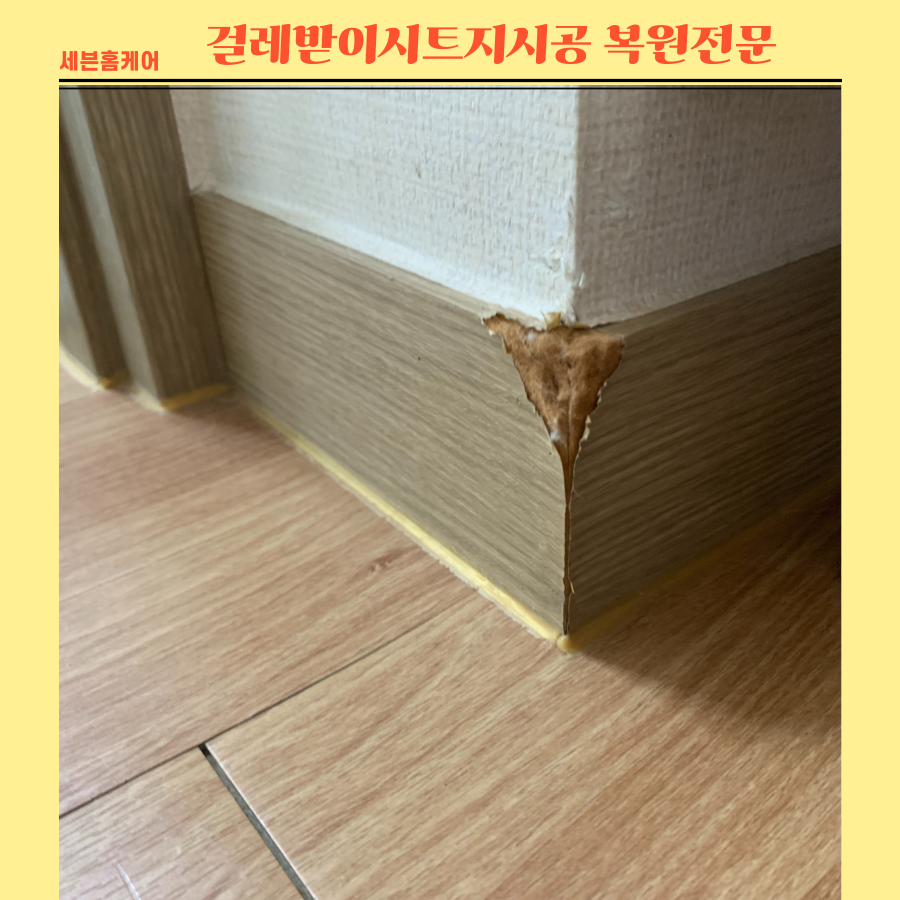 걸레받이시트지시공 까진몰딩복원