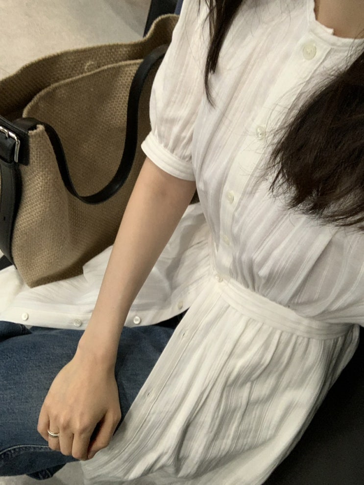  휴양지 원피스 추천 | DUNST 던스트 원피스(MAXI SHIRRING DRESS - IVORY, 사이즈 추천)