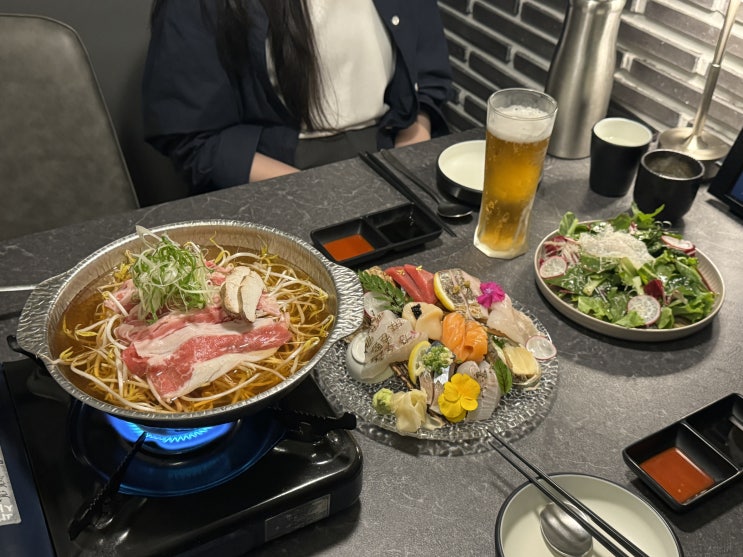 선릉역 이자카야 룸술집 호랑에서 숙성사시미 호랑코스