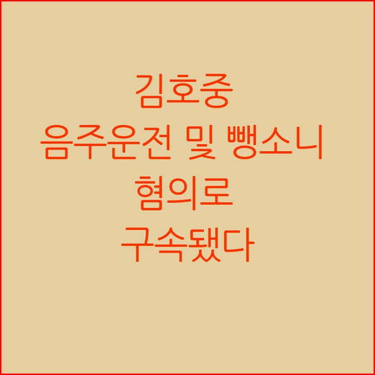 <b>김호중</b> 음주운전 및 <b>뺑소니</b> <b>혐의</b>로 구속됐다