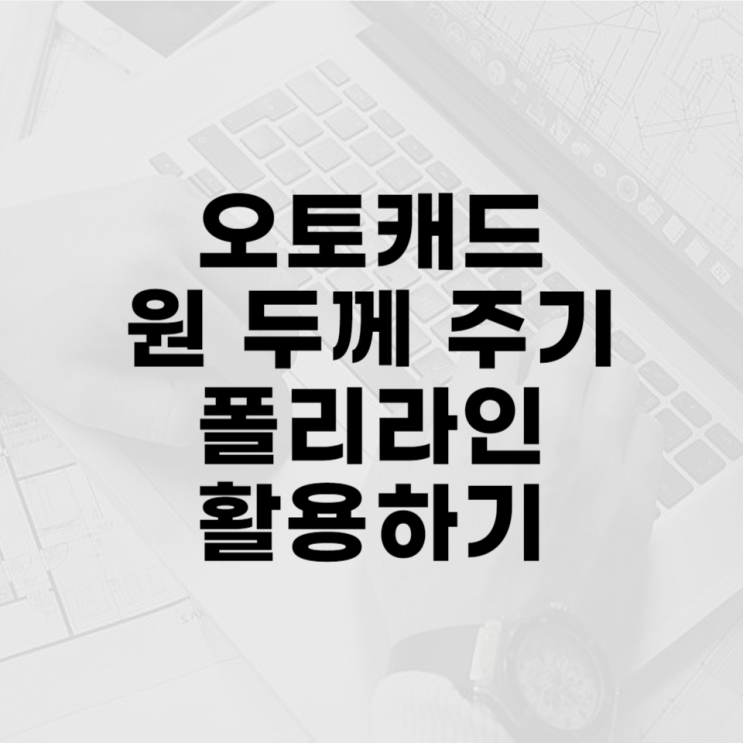  오토캐드 원 두께 주기 PL 활용