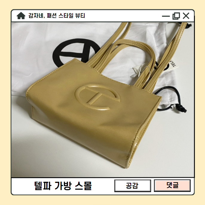 차정원 초미니백 연예인가방 브랜드 telfar 텔파가방 스몰 크로스백