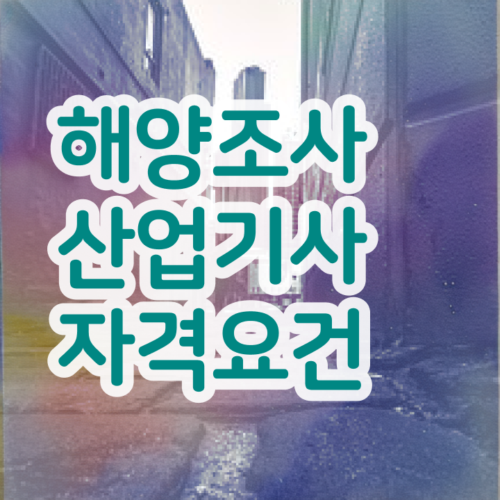  해양조사산업기사 시험응시조건 온라인으로 5달만에 완료한 노하우