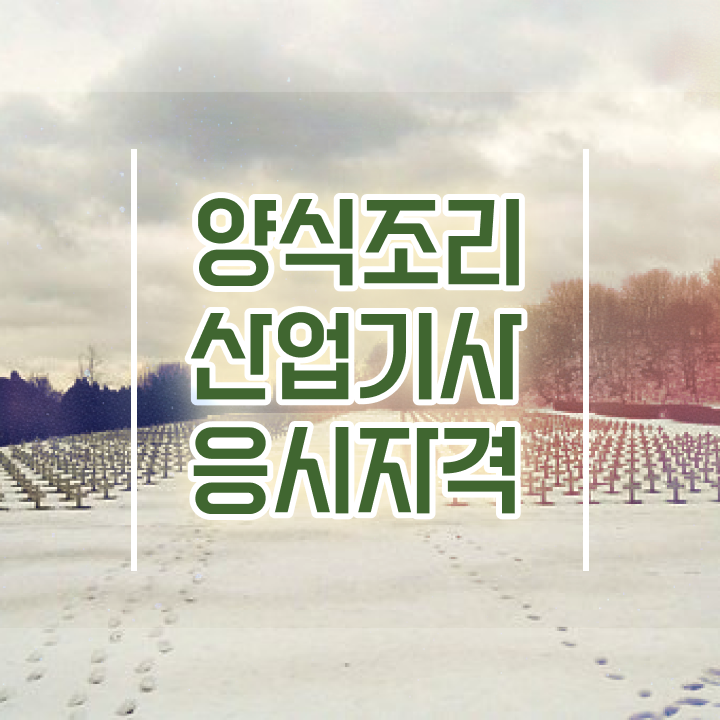  양식조리산업기사 실기합격률 양식조리산업기사 응시자격 인강으로 4개월 만에 끝낸 과정