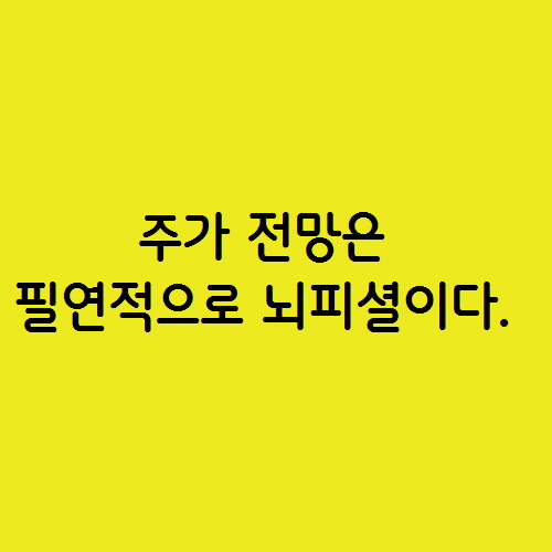  주가 전망은 필연적으로 뇌피셜이다.