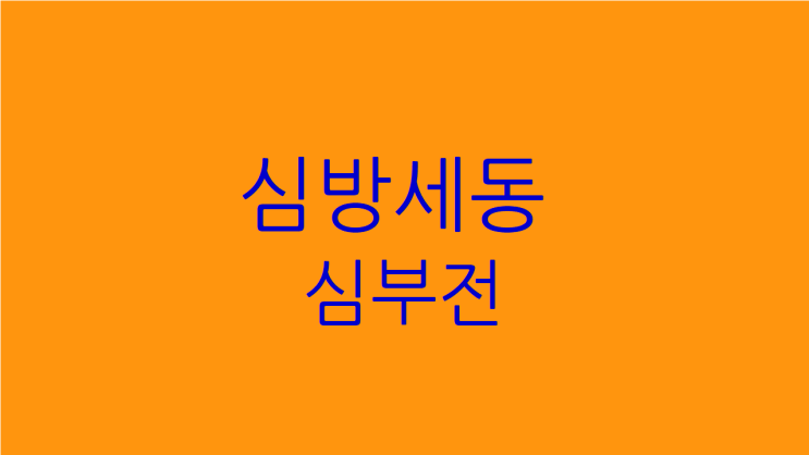  심방세동 심부전 일단 빈맥부터 잡겠습니다