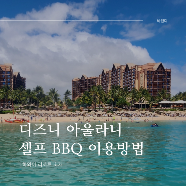  하와이 디즈니 아울라니 셀프 BBQ 할때 PULEHU PLACE 장비 대여 웨버 가스 그릴 이용 방법